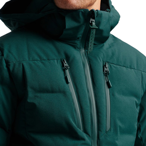 <b>Men's</b> Winter <b>Blouson</b> Puffer <b>Jacket</b> Shell Casual Hooded Quick Dry Stand Collar Solid Color Regular Length Outdoor Front Canvas - Product Image 2