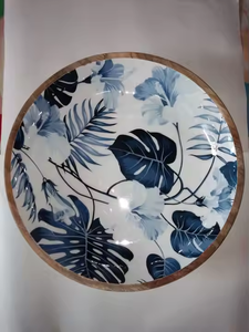 ชามไม้พิมพ์ลายคลาสสิกสำหรับเสิร์ฟซุปและสลัดในงานปาร์ตี้ - Product Image 4