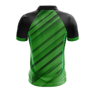 เสื้อโปโลผู้ชายสีเขียวดำ แขนสั้น ผ้าถัก ลายทาง แห้งเร็ว สไตล์สปอร์ต ทรงปกติ ติดกระดุมด้านหน้า ปี 2026 - Product Image 2