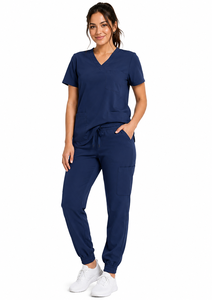 Ensemble de blouses médicales pour hommes et femmes, logo personnalisé, respirant, uniformes d'hôpital, infirmière, esthétique, dentisterie, salon, vêtements de travail - Product Image 2