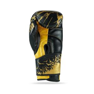 Guantes de Boxeo de Cuero Negro y Dorado con Diseño de Calavera y Cierre de Velcro para Adultos - Product Image 2