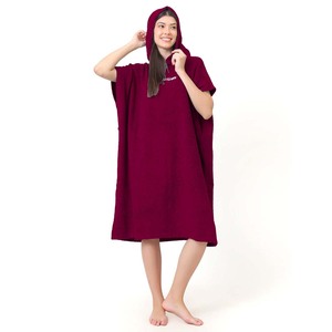 Peignoir de plage en coton éponge 100% au design élégant, super absorbant, avec logo brodé personnalisé, prix d'usine - Product Image 6