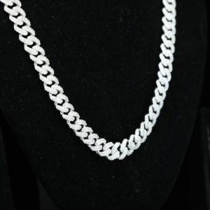 Cadena Cubana Hip Hop Iced Out con Micro Pavé de Moissanita y Diamantes, Cadena Cubana de Acero Inoxidable, Joyería de Lujo para Hombres y Mujeres - Product Image 6