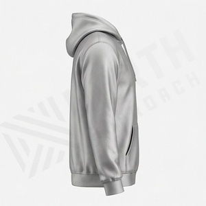 Vestes à capuche pour hommes de qualité supérieure, couleur personnalisée, logo en polaire, poche imprimée, 100% coton, prix raisonnable, vente en gros - Product Image 3