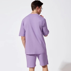 ชุดเซ็ตเสื้อยืดและกางเกงขาสั้นผ้าเฟรนช์เทอร์รี่สำหรับผู้ชาย ใส่สบาย ระบายอากาศได้ดี สไตล์สตรีทแวร์ เนื้อผ้าหนา แต่งขอบริบบิ้น พร้อมป้ายและบรรจุภัณฑ์แบบกำหนดเอง - Product Image 3