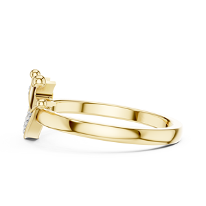 Bagues en or massif 14 carats avec diamants de laboratoire taille brillant ronde en halo, couleur DEF, pureté VVS, pour mariage romantique, bijoux fins, vente en gros OEM - Product Image 5