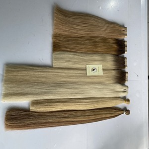 Extension de cheveux vierges bruts pré-collés, petite pointe, fournisseur russe, européen, esclave, mèches blondes, kératine Piano, pointe plate - Product Image 5