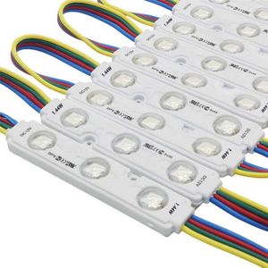 Modulo LED RGB SMD 5050 a 3 LED, 12V DC per Insegne Luminose, 4W di Potenza con Emissione Monocolore per Vetrine di Negozi - Product Image 2