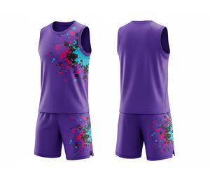 Tenue de sport de basketball, uniforme personnalisé entièrement sublimé, maillot et short, vêtements de sport d'équipe pour hommes, femmes et jeunes - Product Image 2