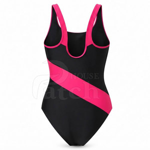 Traje de Baño de Una Pieza para Mujer, Diseño Deportivo, Secado Rápido, Tejido Elástico, Ropa de Entrenamiento para Playa - Product Image 2
