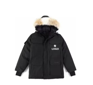 Custom Logo Winter Parka Jacket, Unisex Hooded Padded <b>Coat</b> with Faux <b>Fur</b> Trim, Warm Outdoor Jacket <b>for</b> <b>Men</b> Women OEM Wholesale - Product Image 2
