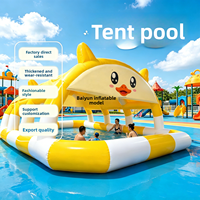 Abri de piscine gonflable commercial pour enfants, thème dessin animé, en PVC 0.9, auvent de sol, pour locations événementielles, taille et couleur personnalisables