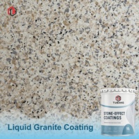 Revêtement liquide granité eau dans l'eau, texture et couleur personnalisées pour les façades de villas, hôtels, appartements et bâtiments commerciaux