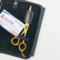 Ciseaux professionnels en acier inoxydable japonais pour salon de coiffure Ciseaux de coupe de cheveux pour droitier 32 dents Ciseaux amincissants de toilettage noirs