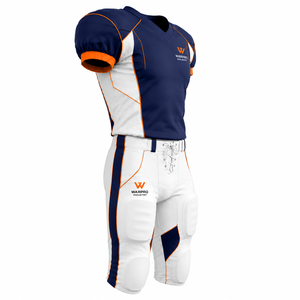 Design tendance d'uniformes de football américain, ensemble personnalisé de maillot et de pantalon pour joueurs professionnels et amateurs, avec une grande élasticité. - Product Image 3