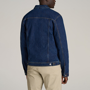 Men's Winter <b>Denim</b> Jacket High Street Fashion Casual Fur Collar Thin Windproof Warm <b>Coat</b> - Product Image 4