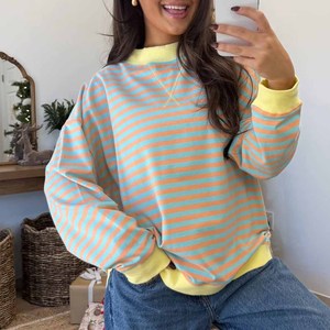 United States Custom Women Oversized <b>Mock</b> <b>Neck</b> Sweatshirt Cotton Fleece Embroidery Chenille Patch Letter College Pullover Appare - Product Image 3
