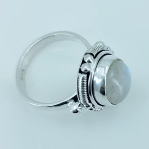 Blue Fire Rainbow Moonstone <b>Ring</b> 925 Sterling <b>Silver</b> Handmade <b>Statement</b> Promise <b>Ring</b> for Women Boho Oval June Birthstone Jewelry - Product Image 1