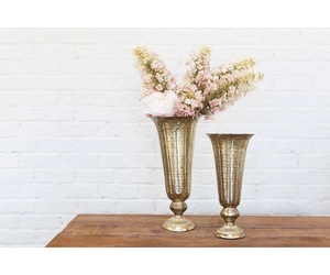Vase de table classique en métal fin transparent effet craquelé, support décoratif moderne et élégant de luxe pour fleurs, idéal pour l'affichage en restaurant - Product Image 3