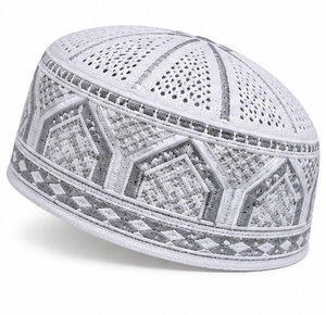 Gorro de Oración Musulmán de Ganchillo Calado para Hombre, Transpirable y Cómodo, Gorro Islámico Kufi, Venta al por Mayor, Gorro Religioso para Adultos - Product Image 5