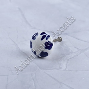 Classic Handpainted <b>Ceramic</b> <b>Knobs</b> for Vintage Furniture and Cabinet Door Handles by Axiom Home Accents - Product Image 1