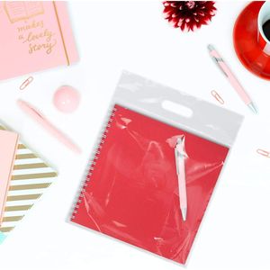 Sacchetti portaoggetti da 3 Mil omologati USDA 500 12x12 sacchetti trasparenti con manico in polietilene da 3 pollici con labbro da 3 pollici borse multiuso - Product Image 6