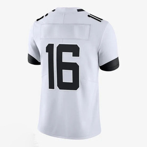 Camiseta de Fútbol Americano Blanca para Hombre, Número 16, Manga Corta, Cuello Redondo, Transpirable, Uniforme de Poliéster, Corte Regular para Adultos - Product Image 1