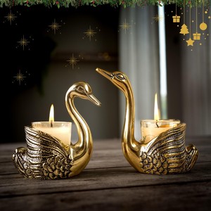 Portavelas de Candelita Golden Swan de Alta Demanda para Decoración del Hogar y Bodas - Product Image 3