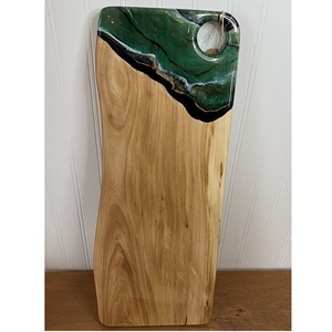 <b>High</b> Quality Wood Epoxy Resin Cheese Board with Handle <b>Table</b> Wholesale Price for Chopping Blocks <b>Kitchen</b> Hotel Party Decor Use - Product Image 3