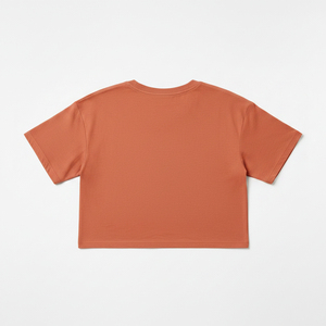 Women Cotton <b>Cropped</b> Short Sleeve T-Shirt Boxy Oversized Streetwear Casual Summer T Shirt OEM Custom Logo Bulk Wholesale - Product Image 5