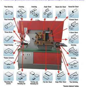 Fully Automatic Hydraulic Universal Multi Cutter 65-250 Ton Metal <b>Cutting</b> Shearing Punching Machine for Channel <b>Angle</b> Pipe Steel - Product Image 5