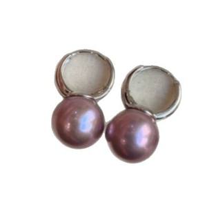 Pendientes de Plata de Ley S925 de 10-11 mm con Perlas Redondas Naturales Casi Impecables, Regalo de Cumpleaños - Product Image 5