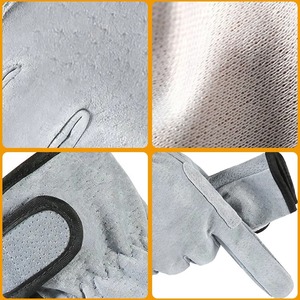 Driving Gloves Full Finger Breathable Non-Slip Adjustable <b>Wrist</b> <b>Strap</b> Unisex All Seasons Synthetic Material Gray - Product Image 4