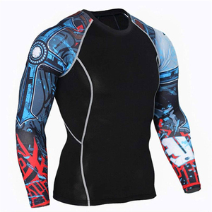 Men's Black Full Length Compression Pants Skull Print Quick Dry Sporty Fit Lightweight Spandex Polyester Elastic Waist - Product Image 4