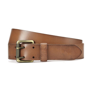 Cinturón de Cuero Genuino Reversible Marrón Cognac de 3.5cm de Ancho con Hebilla de Acero, Ajuste Personalizado, Casual, Formal, Alta Resistencia, Impermeable - Product Image 3