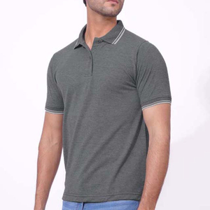 Men's Solid Knitted 100% Cotton Short Sleeve for <b>Shirt</b>-Customizable Workwear Men's Polo <b>T</b> <b>Shirt</b> <b>With</b> Shipment And Delivery - Product Image 1