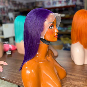 Perruques en cheveux humains vietnamiens en gros, Lace Front, cheveux bruts lisses, perruque frontale sans colle, perruque bob, style ultra-lisse - Product Image 1