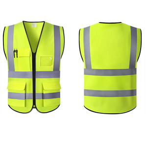 Premium Quality Windproof Polyester Hi Visibility Safety Vest Reflective <b>Stripes</b> Workwear Unisex Protective Clothing Needle - Product Image 5