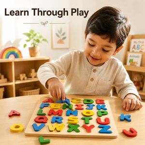 Rompecabezas de alfabeto de madera con letras coloridas de la A a la Z para el aprendizaje de los niños - Product Image 4