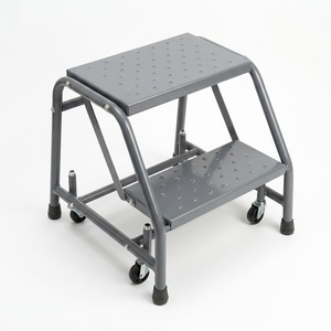 Dup_LP0062 OEM 2-Step Lock Folding Rolling Ladder <b>Material</b> <b>Handling</b> Equipment - Product Image 1