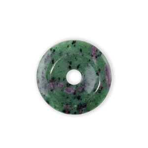 Donuts en cristal naturel de zoïsite rubis, pierres précieuses de guérison Reiki, agate, vente en gros - Product Image 2