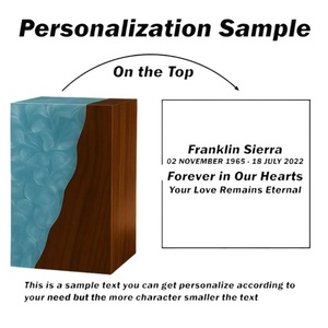 Luxury Pearl Resin & Walnut Wood Urn <b>Box</b> Handcrafted Modern <b>Memorial</b> <b>Keepsake</b> - Product Image 6