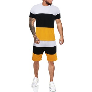 Men's <b>Twin</b> <b>Set</b> 2-Piece Short and Shirt Summer Sports Gym Outfit Quick Drying Polyester/Cotton - Product Image 4