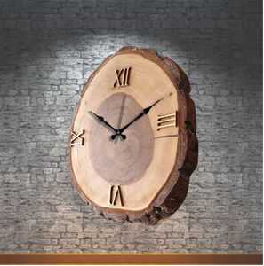 Reloj de Pared Redondo de Madera con Diseño de Árbol Recortado, Reloj de Pared Analógico Moderno con Manecillas Blancas - Product Image 3