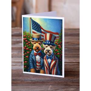 All American Lakeland Terrier Whimsical A7 Greeting Card Pack 8 Blank Note Cards with <b>Envelopes</b> <b>5x7</b> Size - Product Image 2