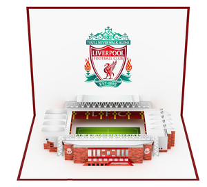 Liverpool Football Club 3D Pop-Up Stadium Greeting Card Digital Printing Matte Varnishing Gift - Product Image 1