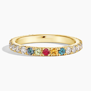Anillo de Diamantes con Corte Redondo y Múltiples Piedras con Engaste Compartido - Product Image 1