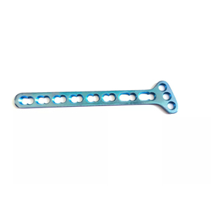 Juego de 12 Placas Oblicuas de Titanio Veterinario Tipo T para Implantes Ortopédicos, para Cirugía Ósea Animal, Fijación y Reparación de Fracturas - Product Image 1