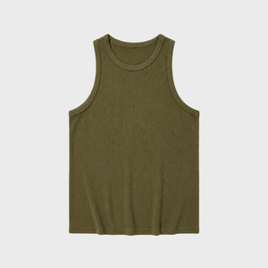 Débardeur tricoté noir sans manches à col rond pour homme – Style décontracté uni - Product Image 5