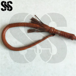 Fouet d'équitation de qualité supérieure, en fibre de verre/PVC, avec poignée en cuir/PU, prise en main confortable, manche flexible, durable pour une utilisation longue durée - Product Image 4